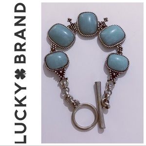 Lucky Brand Silver Tone Turquoise Color Bracelet